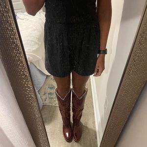 Size 9 knee high red western boots NWOT